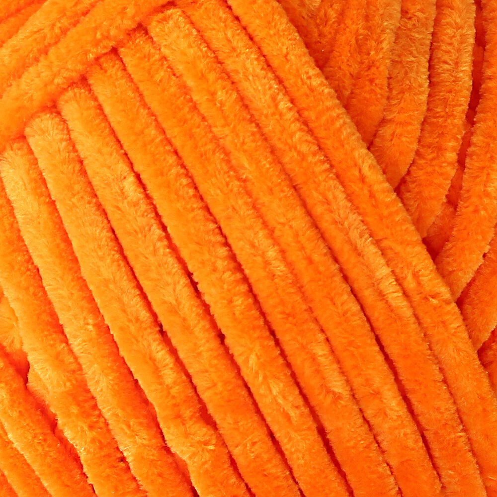 La Mia Mellow Chenille Yarn, Neon Orange - 937 - Image 2