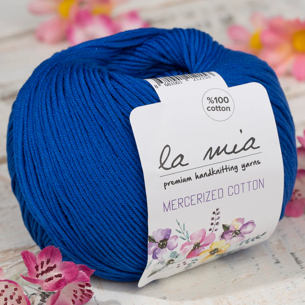 La Mia Mercerized Cotton Yarn, Blue - 103