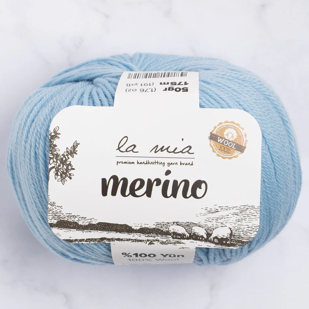 La Mia Merino Yarn, Blue - L095