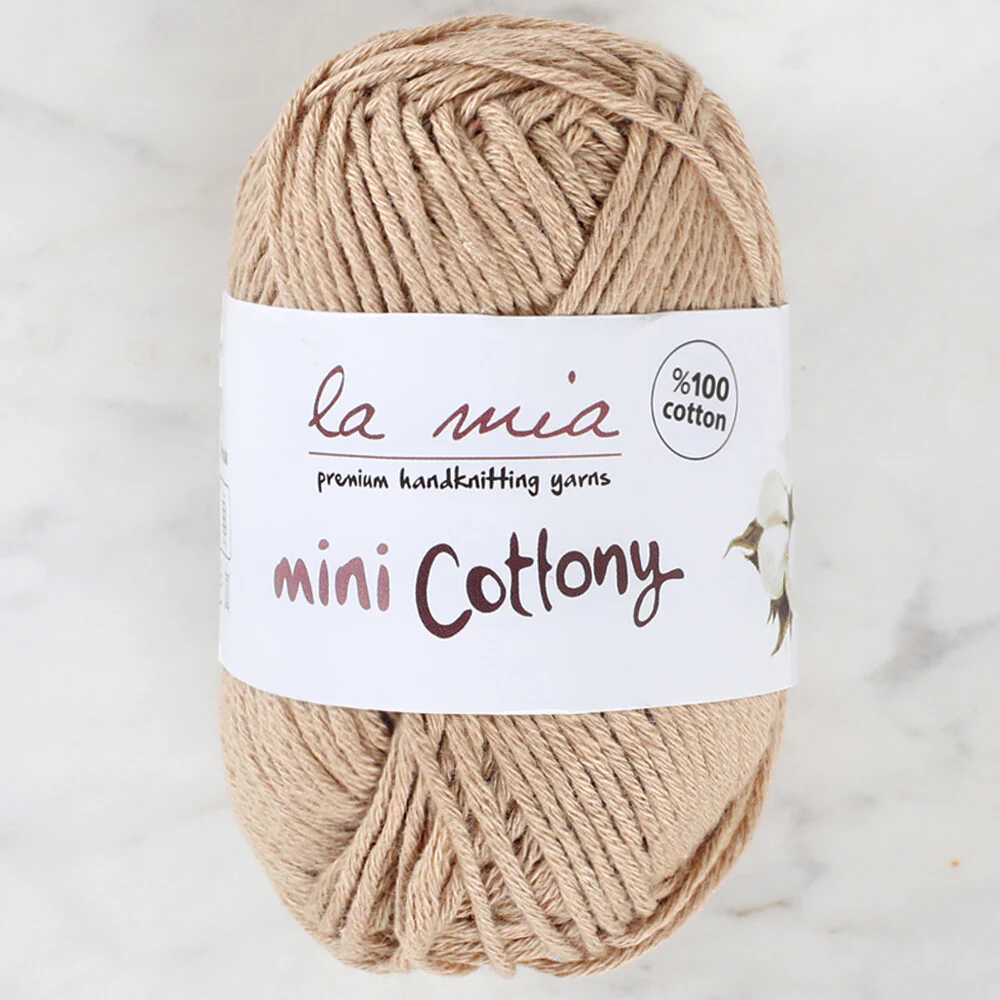 La Mia Mini Cottony 25 g Baby Yarn, Beige - L004