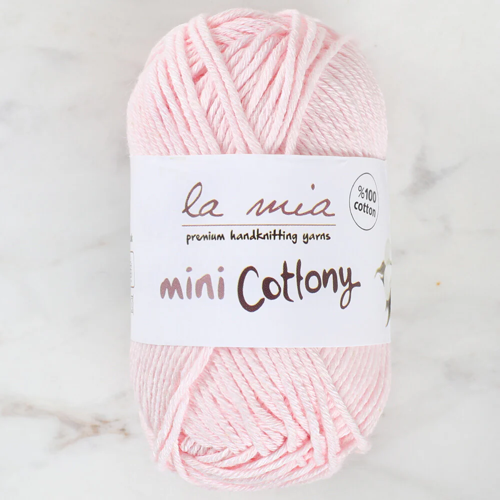 La Mia Mini Cottony 25 g Baby Yarn, Pink - L007