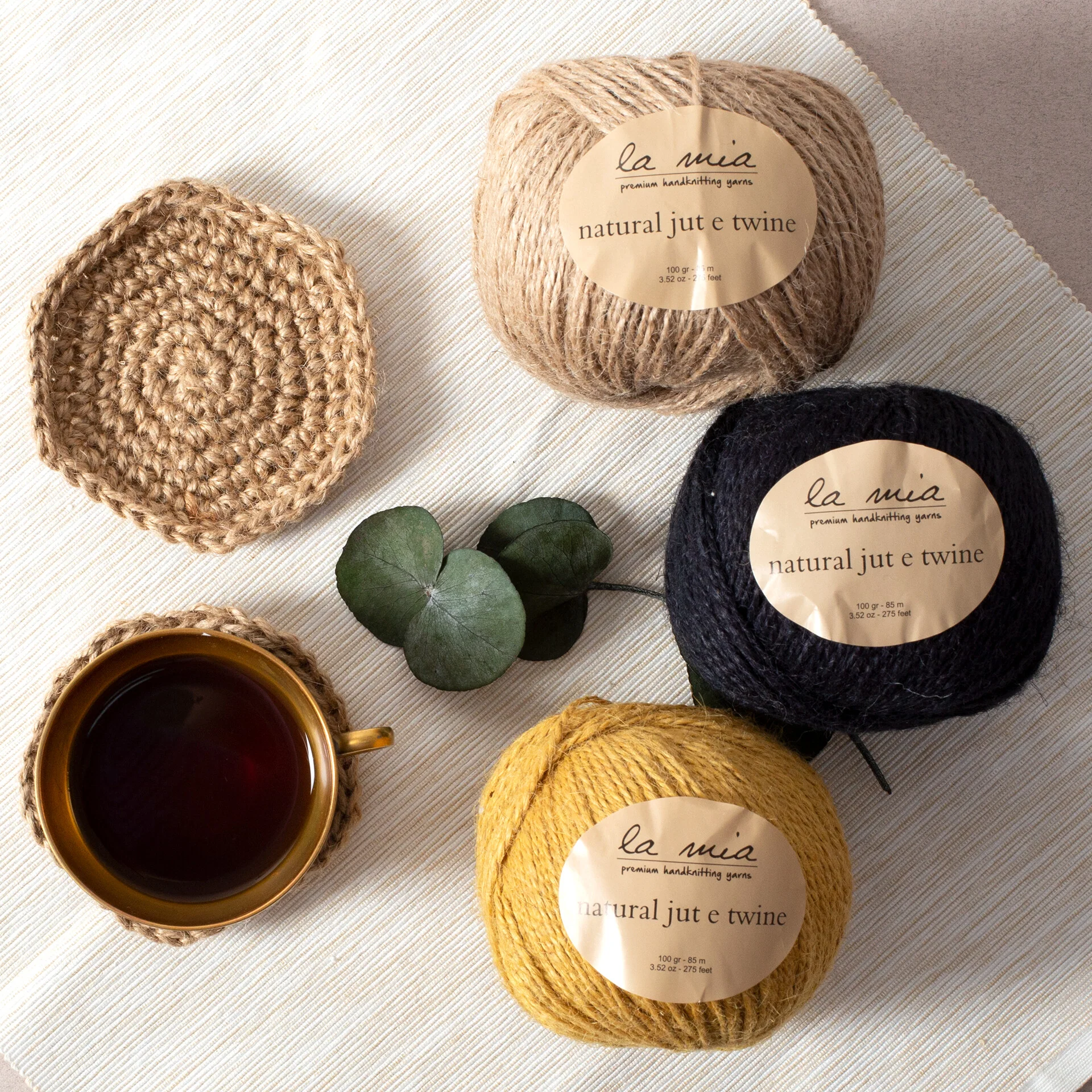 La Mia Natural Jute Twine (100 g), Plum - Image 3