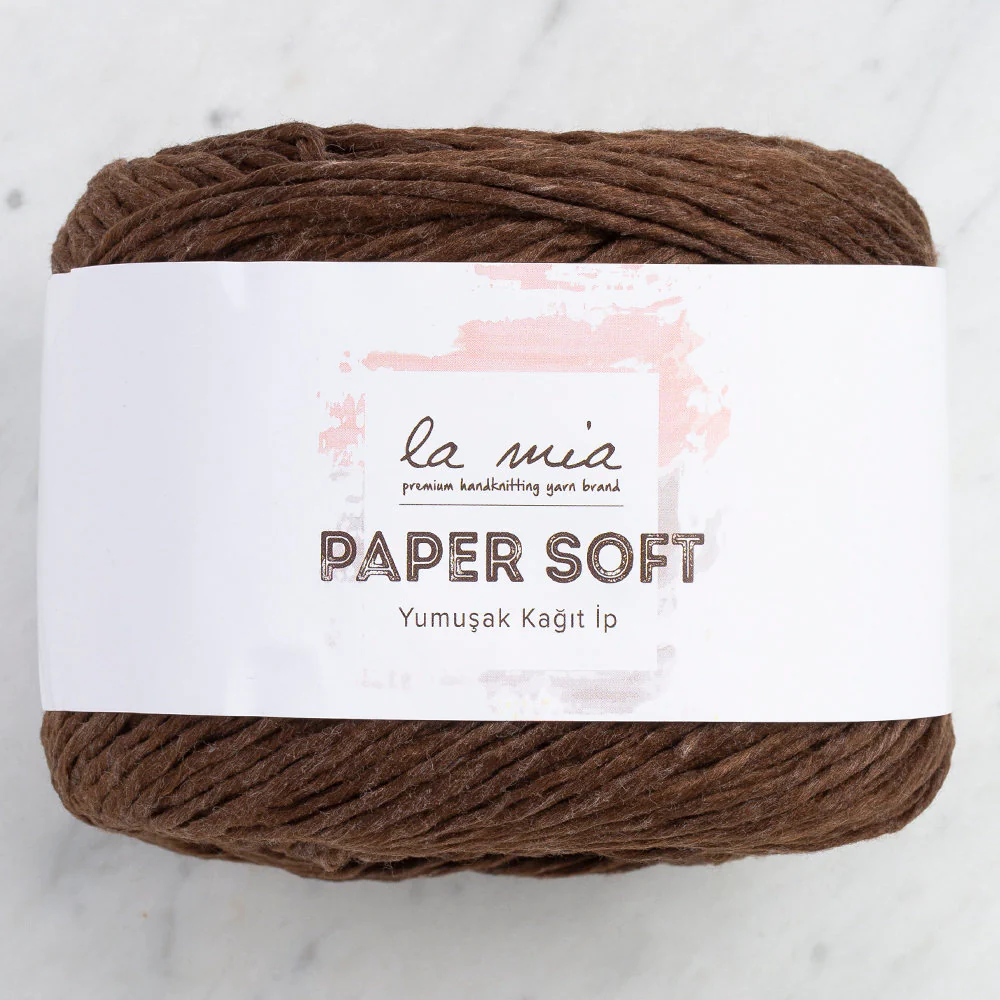 La Mia Paper Soft Yarn, Dark Brown - L199