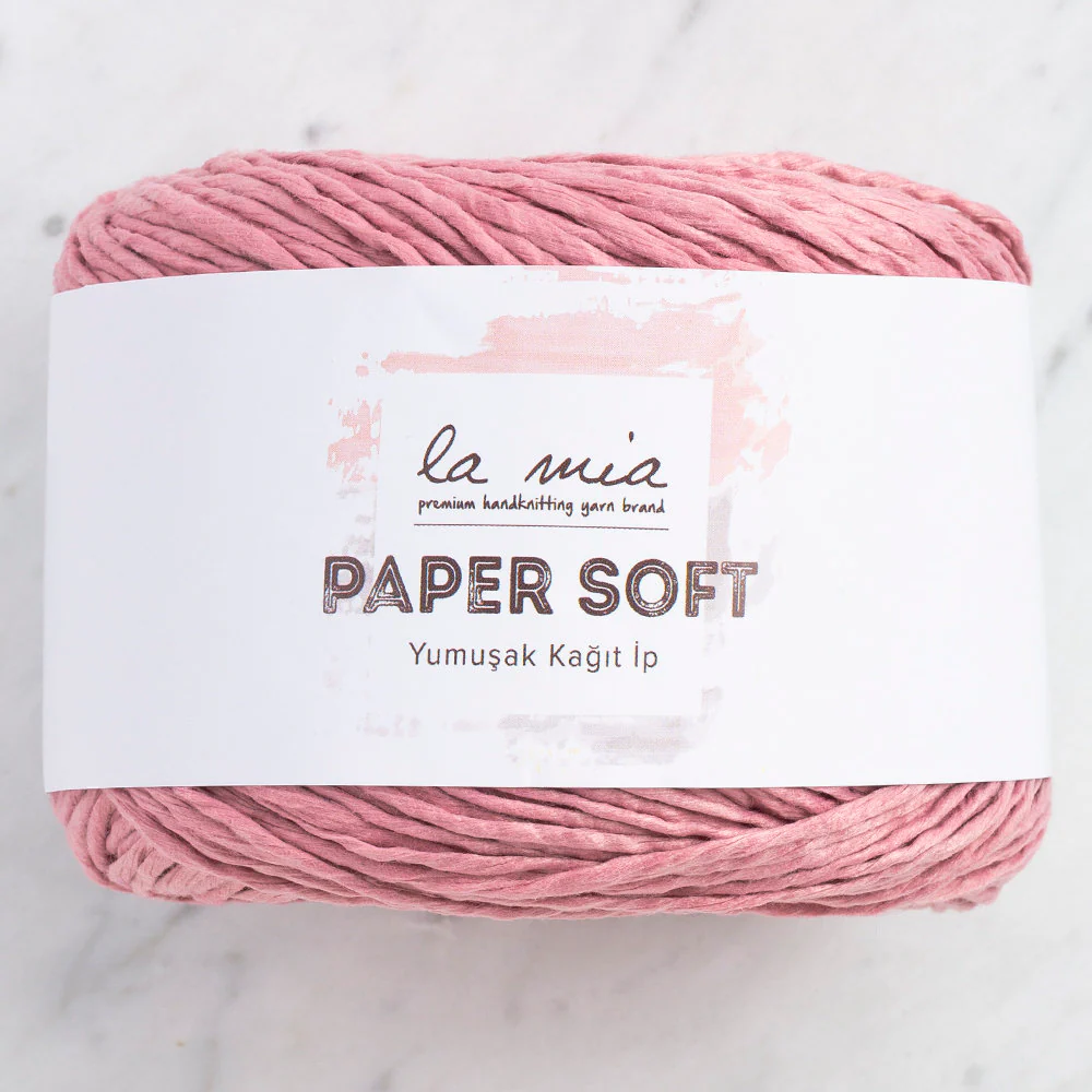 La Mia Paper Soft Yarn, Dusty Rose Pink - L090