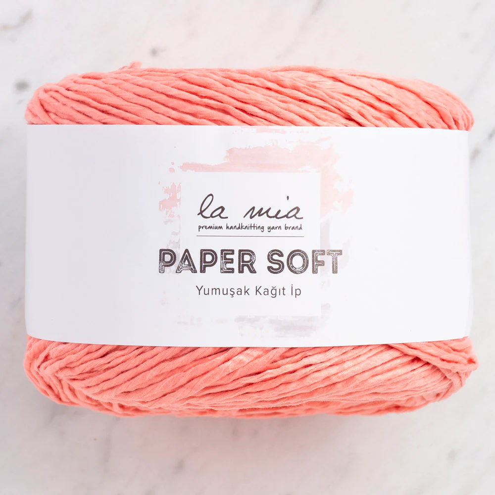 La Mia Paper Soft Yarn, Pinkish Orange - L215