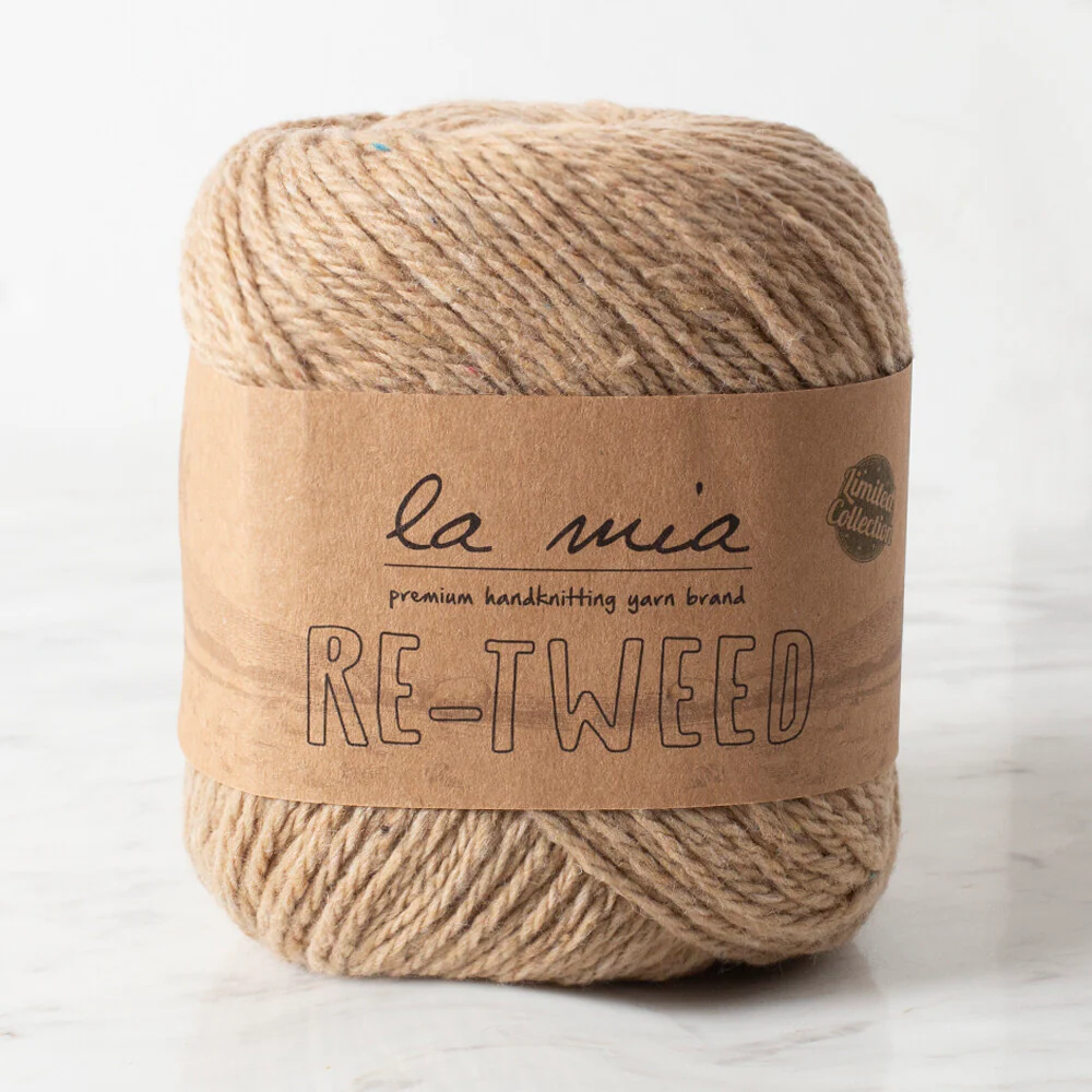 La Mia Re-Tweed Melange Yarn, Beige - L122