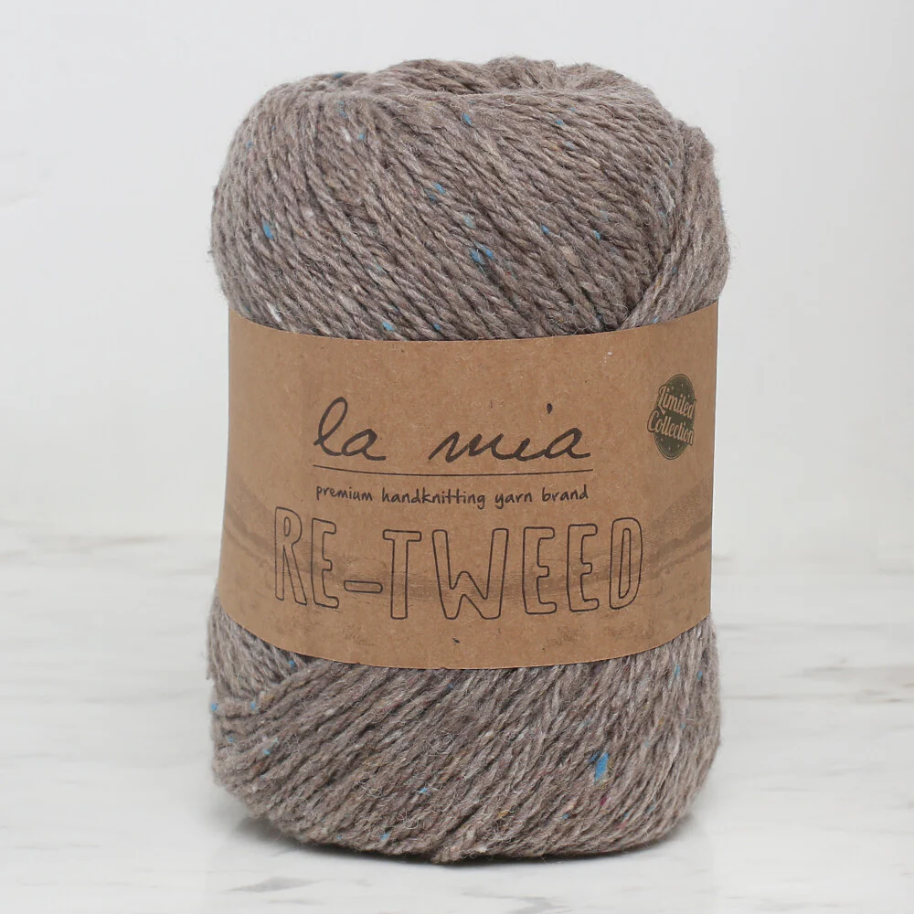 La Mia Re-Tweed Melange Yarn, Brown- L123