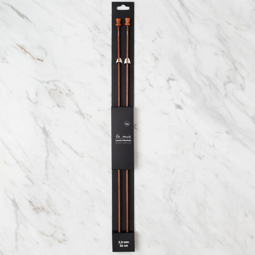 La Mia Rosewood 2.5 mm 36 cm Wooden Knitting Needle
