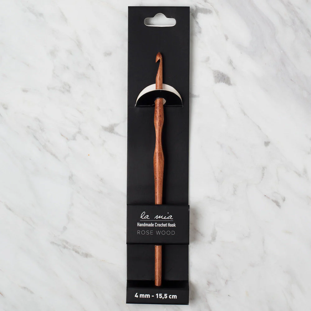 La Mia Rosewood 4 mm 15.5 cm Wooden Crochet Hook