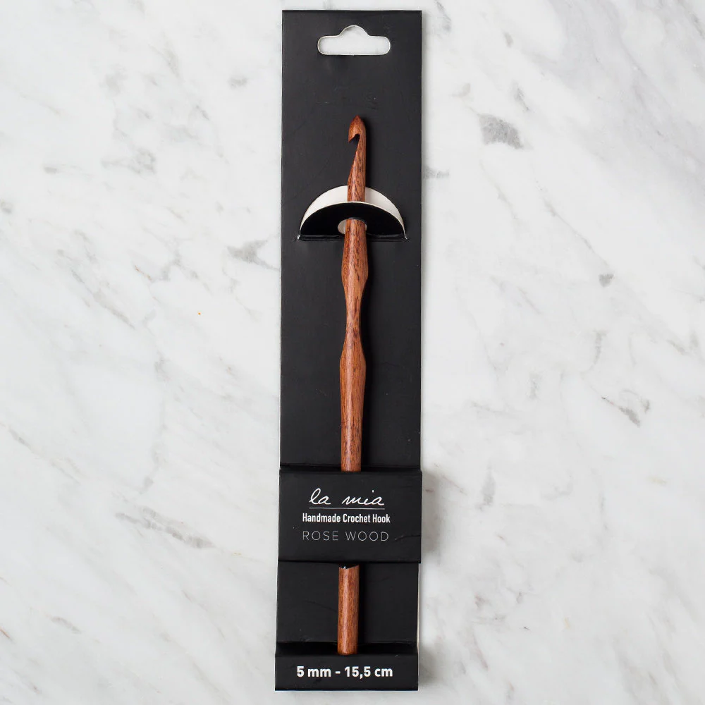 La Mia Rosewood 5 mm 15.5 cm Wooden Crochet Hook