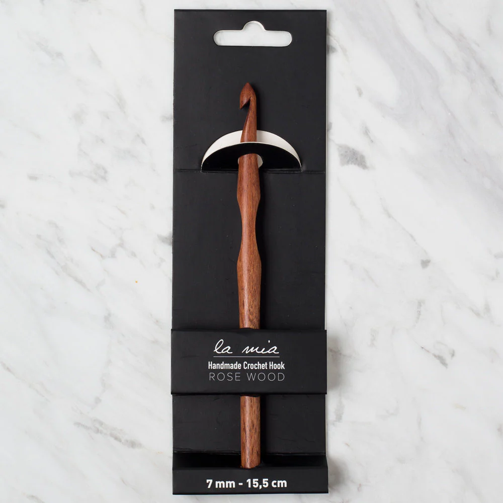 La Mia Rosewood 7 mm 15.5 cm Wooden Crochet Hook