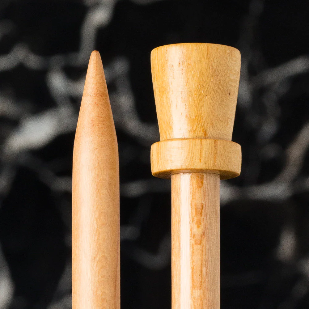 La Mia Whitewood 8 mm 36 cm Wooden Knitting Needle - Image 2