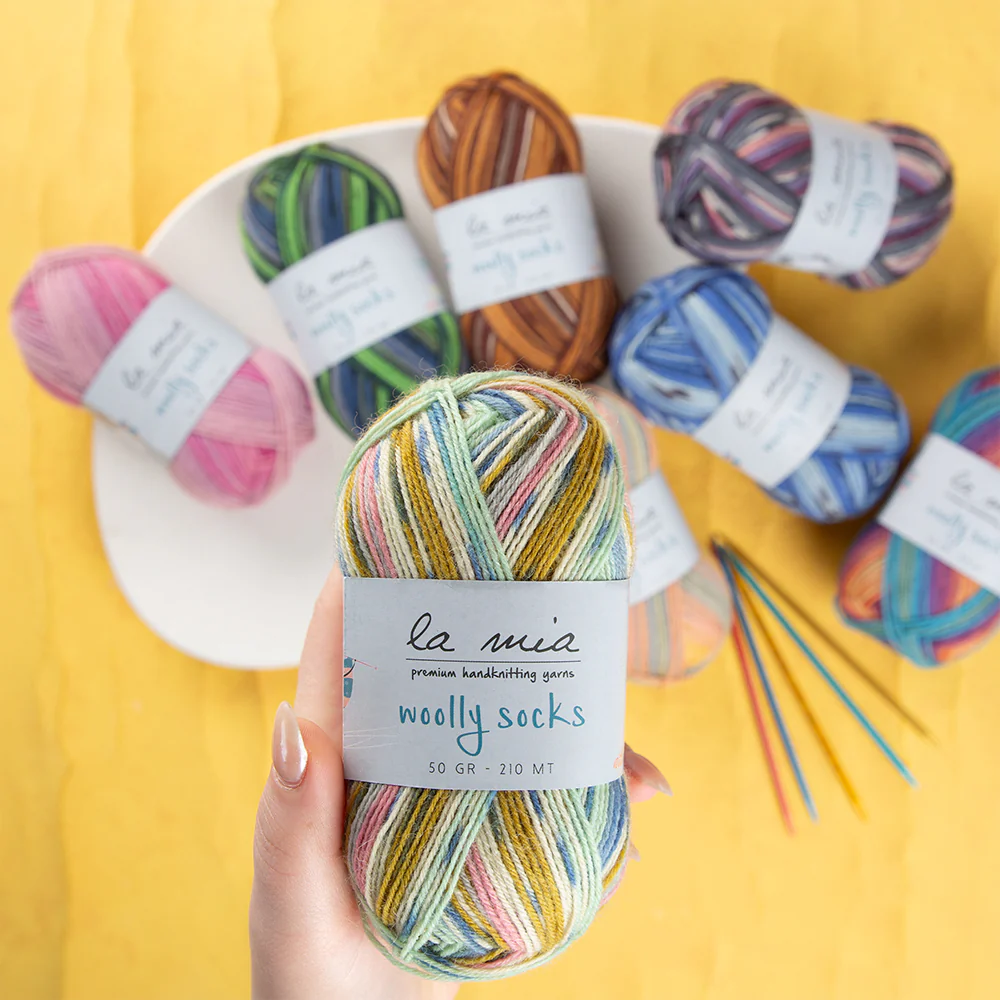 La Mia Woolly Socks Variegated Sock Yarn - L11 - Image 3
