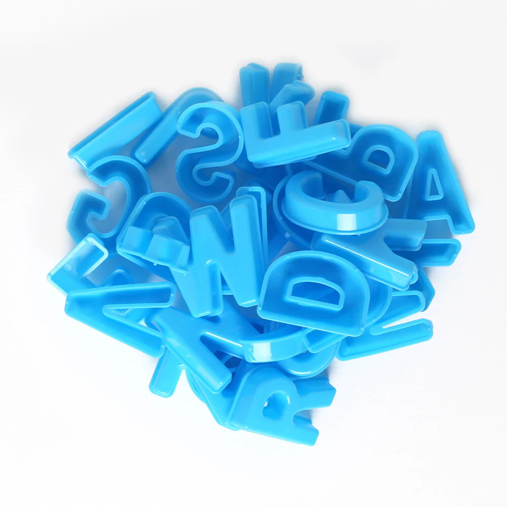 Lino 32 Pcs Kinetic Sand Mold Letter Figures Set, Turquoise- LN-005 - Image 3