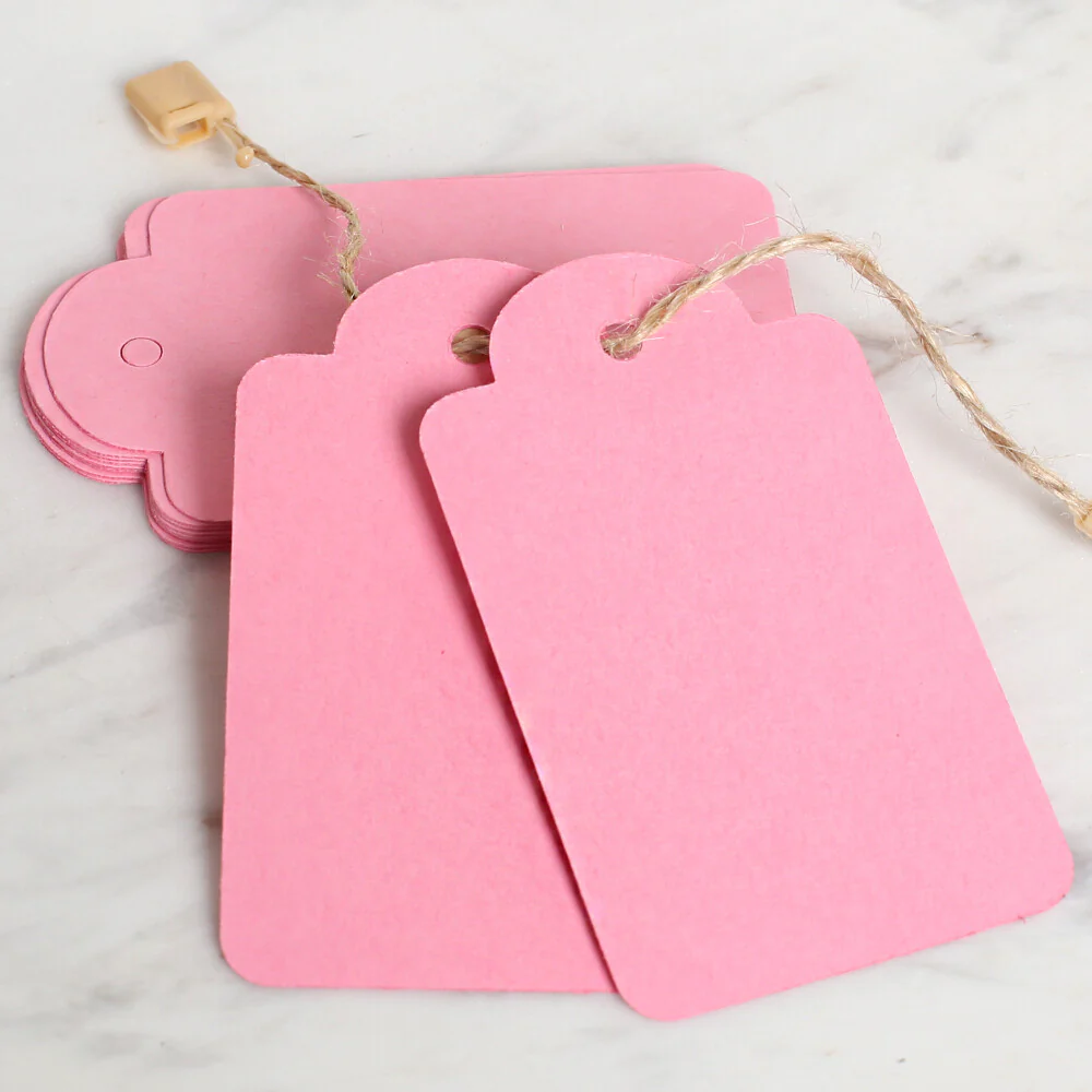 Loren 10 pcs Tag and Clip-On Tag Thread, Pink