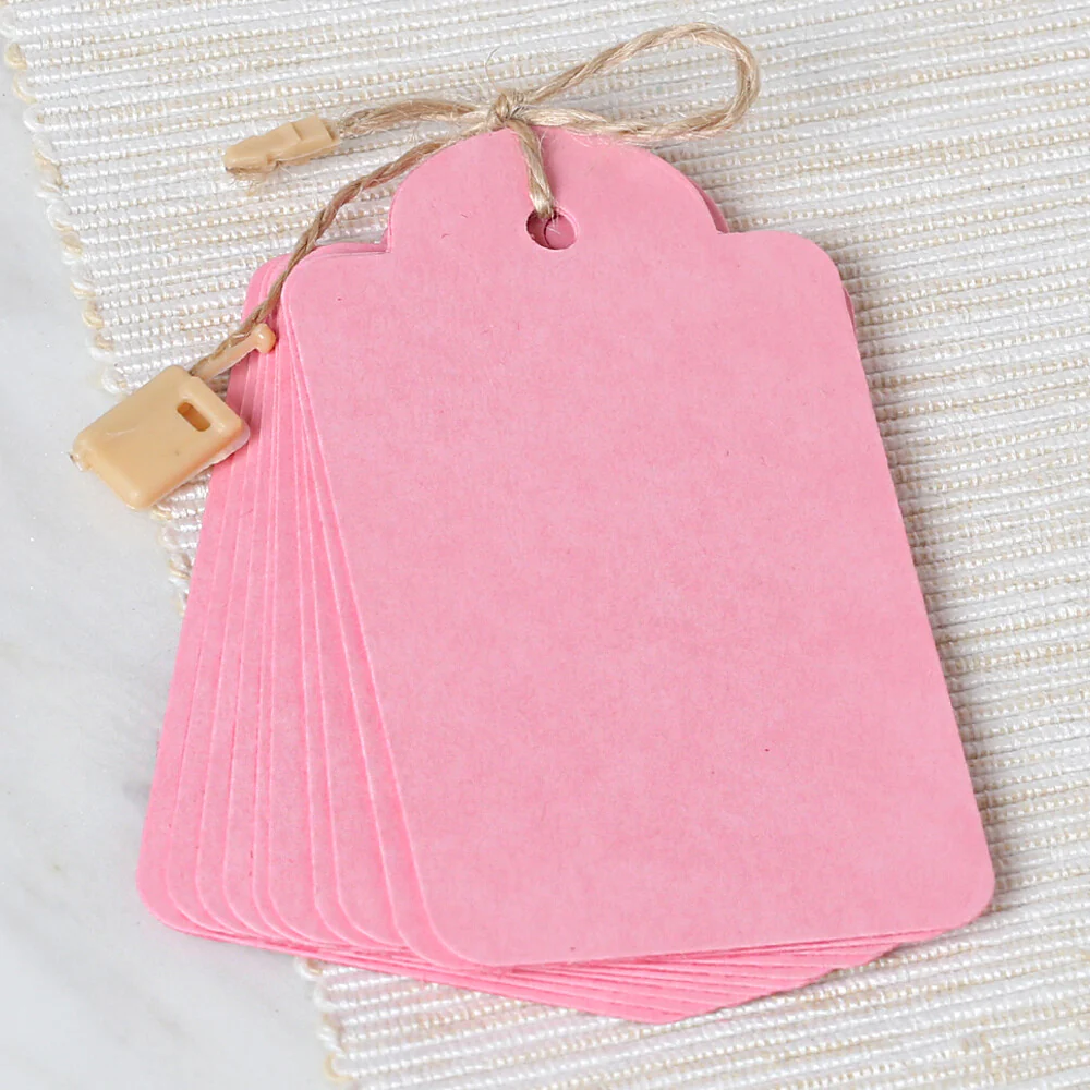 Loren 10 pcs Tag and Clip-On Tag Thread, Pink - Image 2