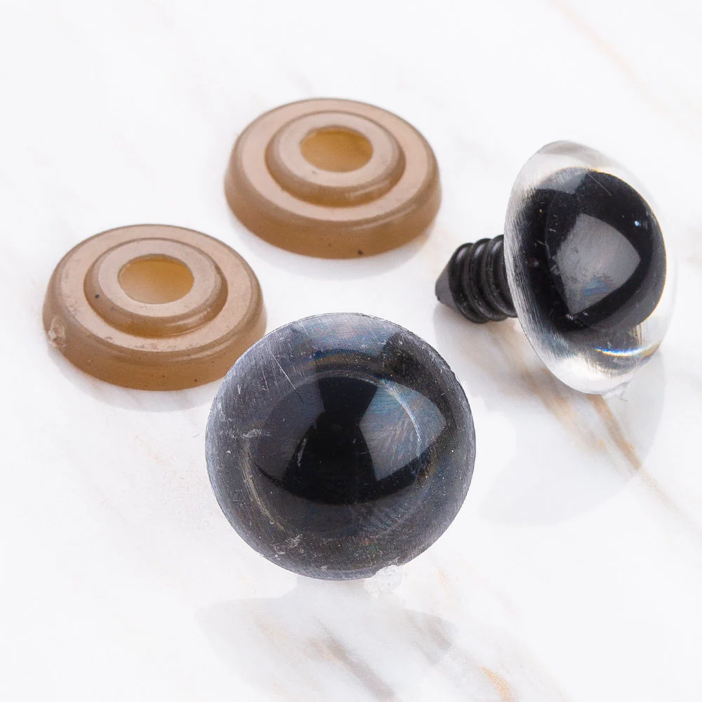 Loren 18 mm 5 Pairs Amigurumi Safety Plastic Eyes, Transparent
