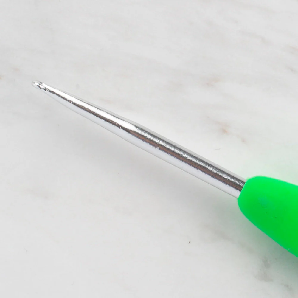 Loren 2 mm Soft Handled Crochet Hook, Green - Image 2