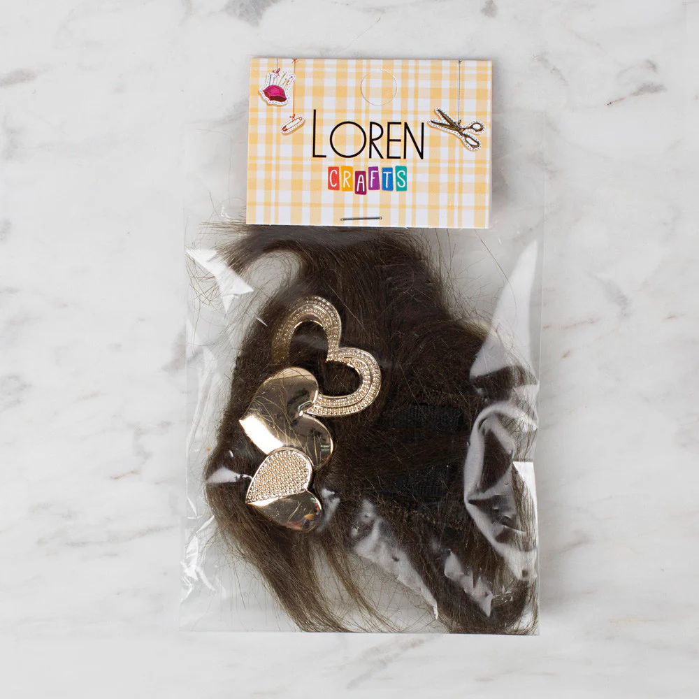 Loren 2 Pcs Faux Fur Fluffy Shoe Clip, Khaki Green - Image 2