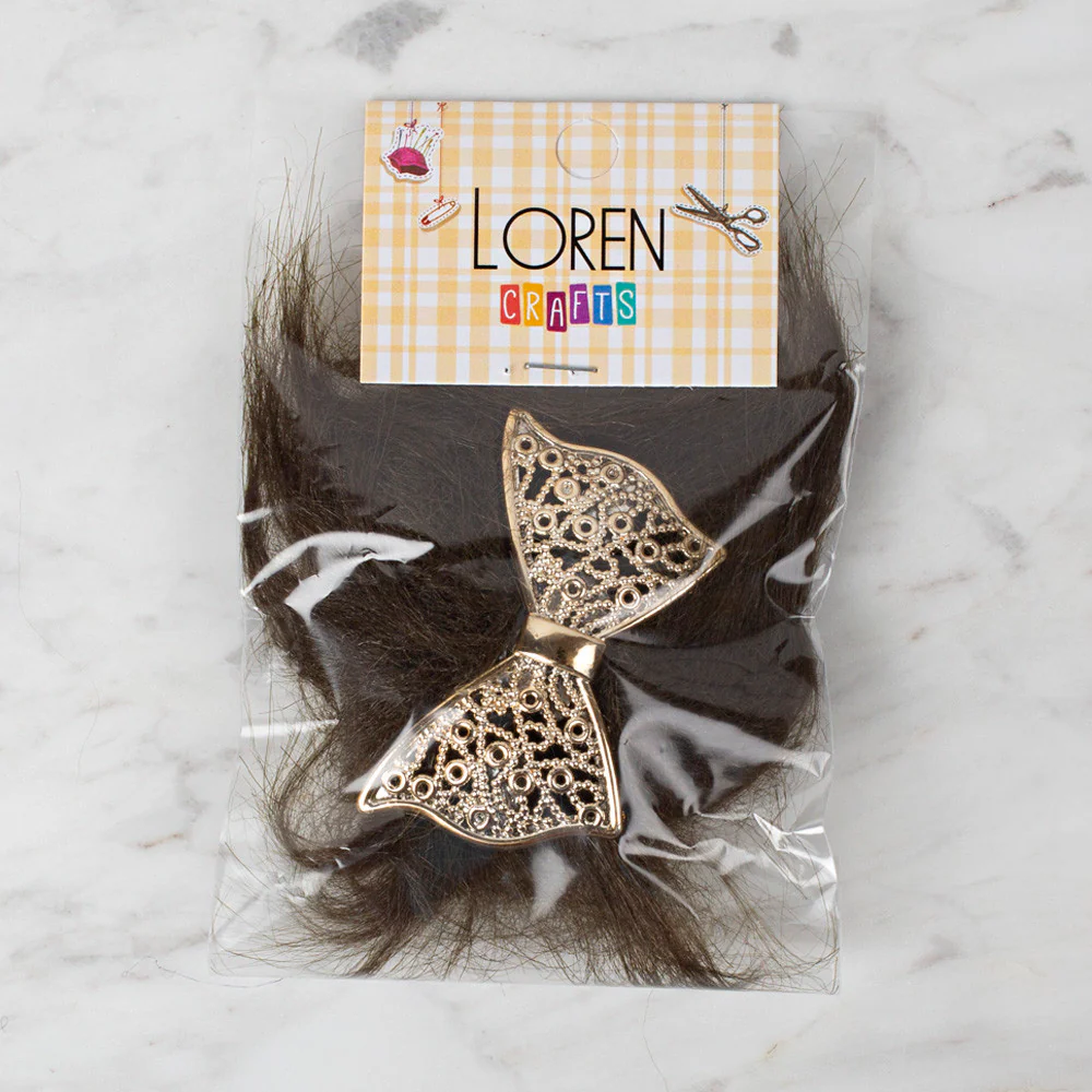 Loren 2 Pcs Faux Fur Fluffy Shoe Clip, Khaki Green - Image 2