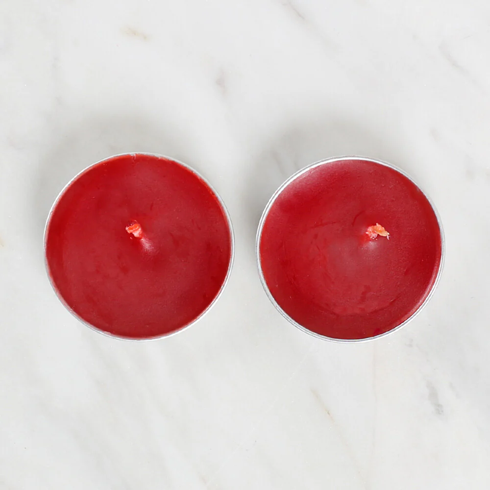 Loren 2 Pcs Tealight Candle, Red - Image 2