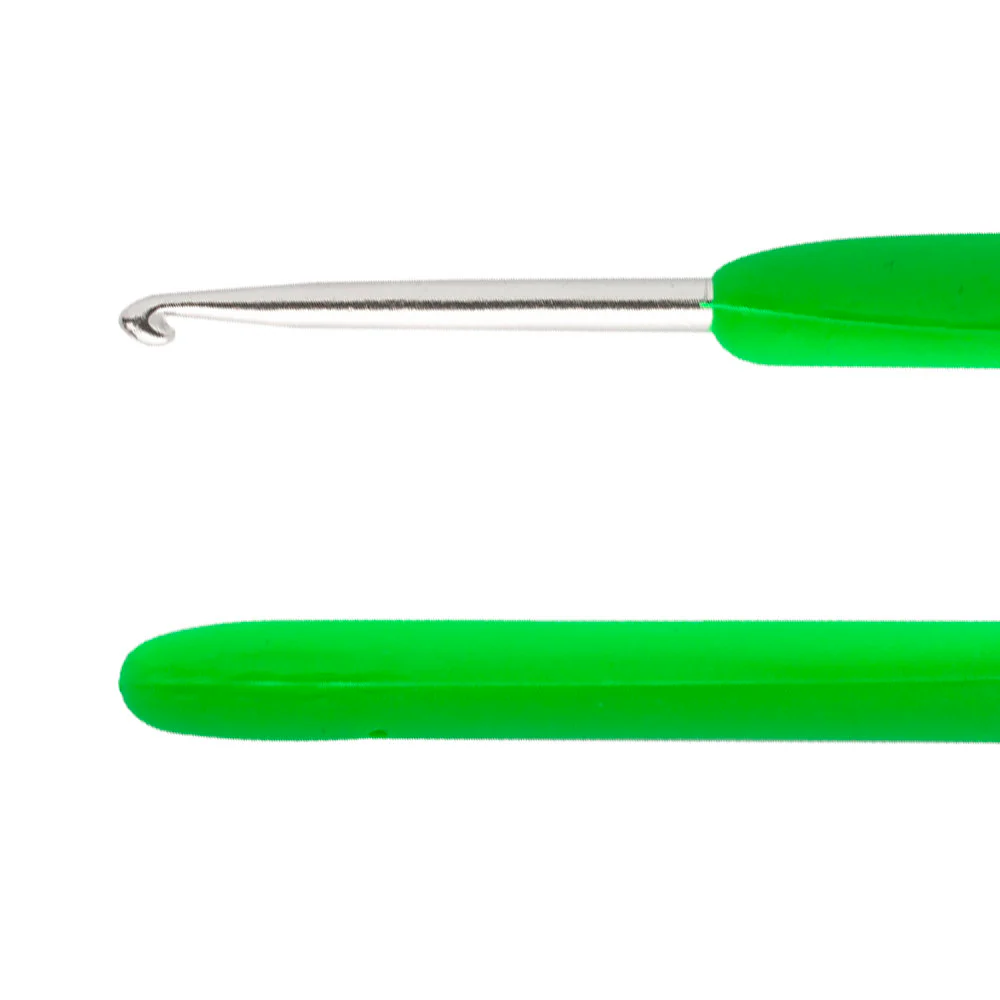 Loren 2.5 mm Soft Handled Crochet Hook, Green - Image 2