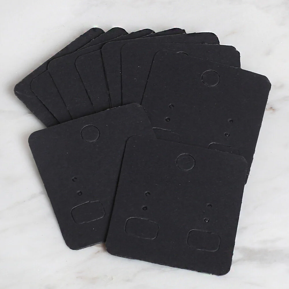 Loren 25 pcs Jewelry (Earring) Card, Black - Image 3