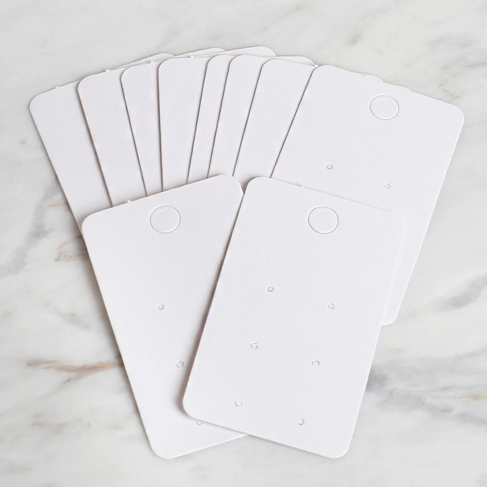 Loren 25 pcs Jewelry (Earring) Card, White - Image 3