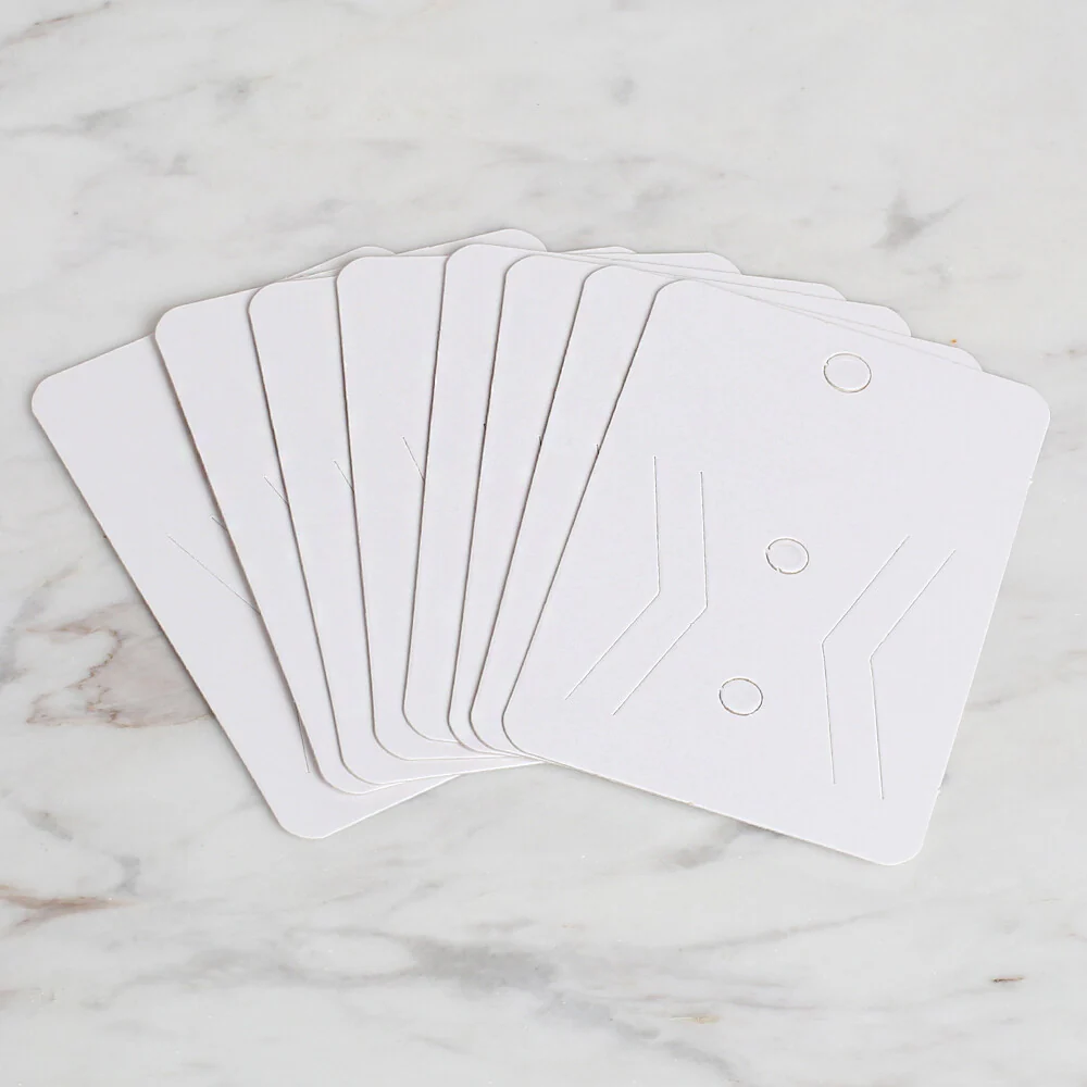 Loren 25 pcs Jewelry (Hairpin) Card, White