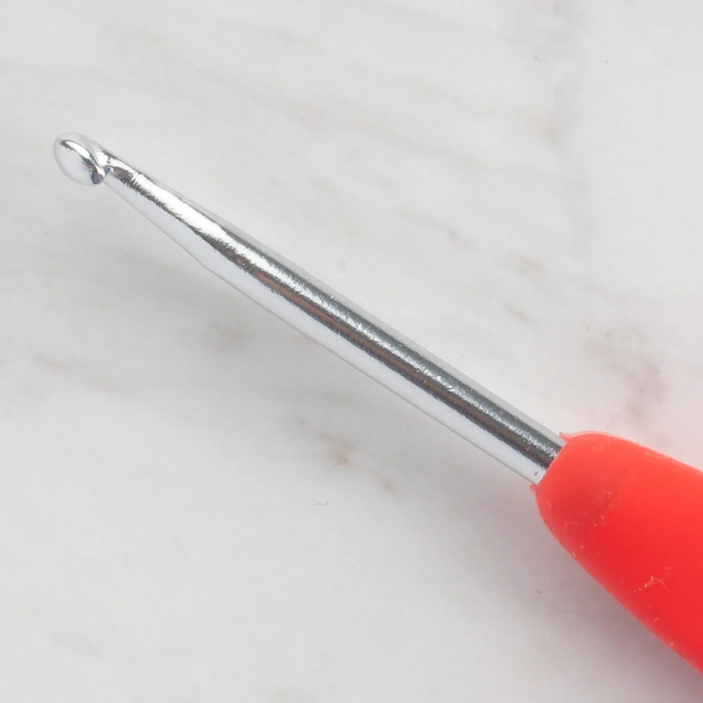 Loren 3 mm Soft Handled Crochet Hook, Vermilion - Image 2