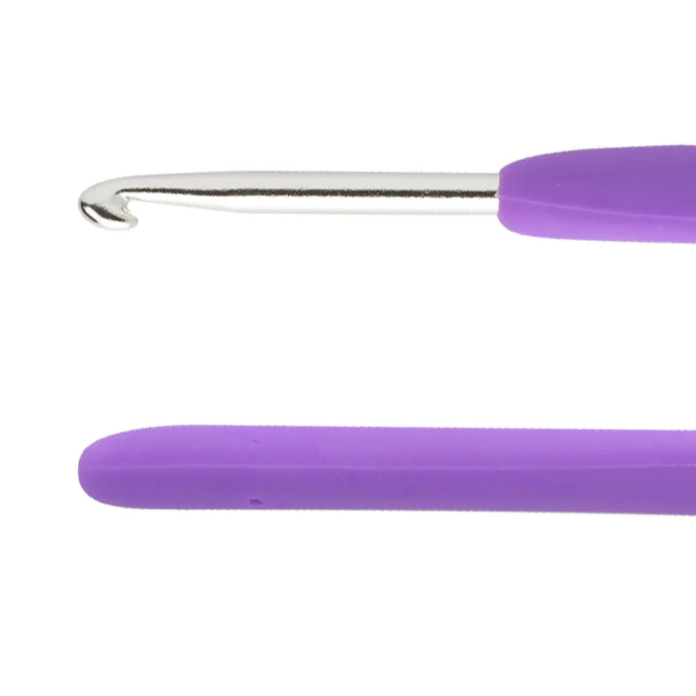 Loren 4 mm Soft Handled Crochet Hook, Purple - Image 2