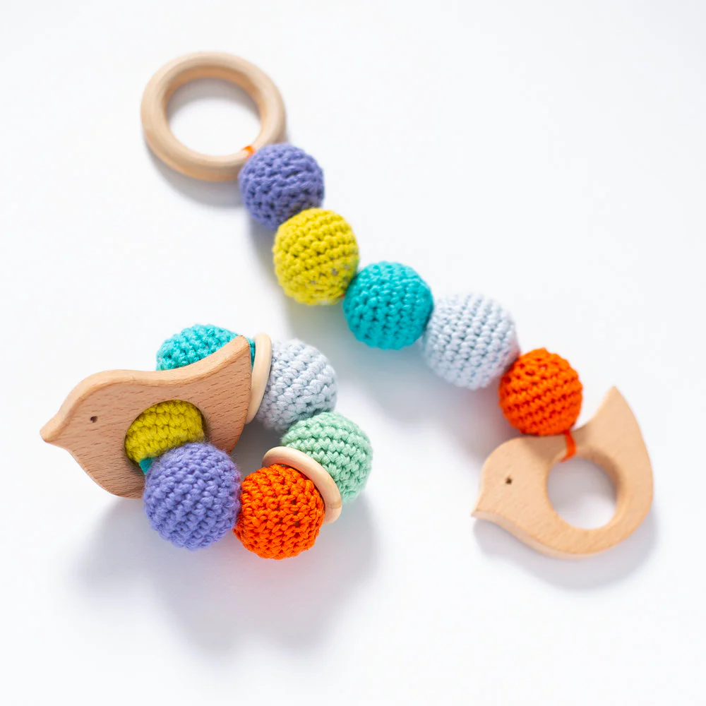 Loren 4 Pcs Wooden Teether Ring, Mickey Mouse - Image 2