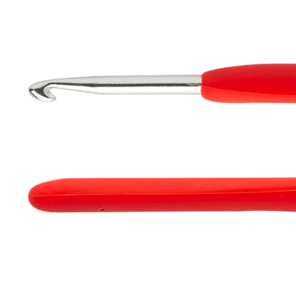 Loren 4.5 mm Soft Handled Crochet Hook, Vermilion - Image 2