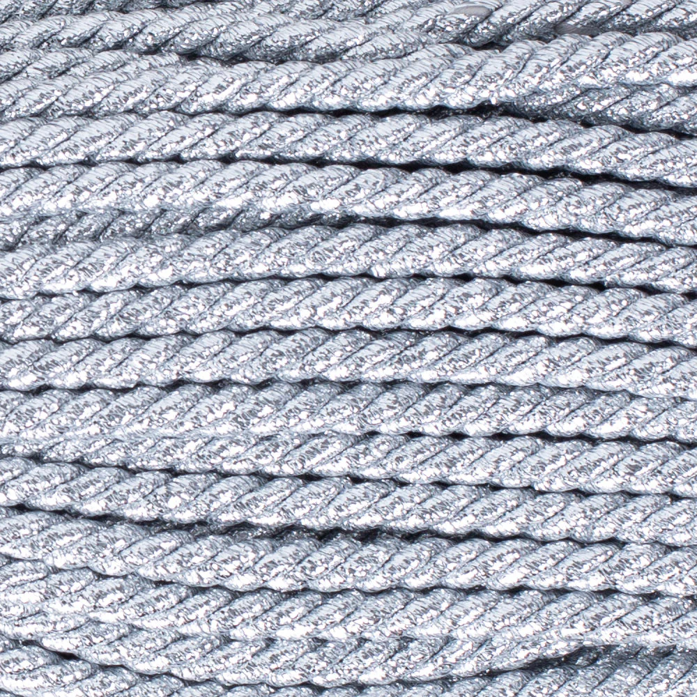 Loren 50mt Jute Cord - Silver Sparkly Grey - Image 2