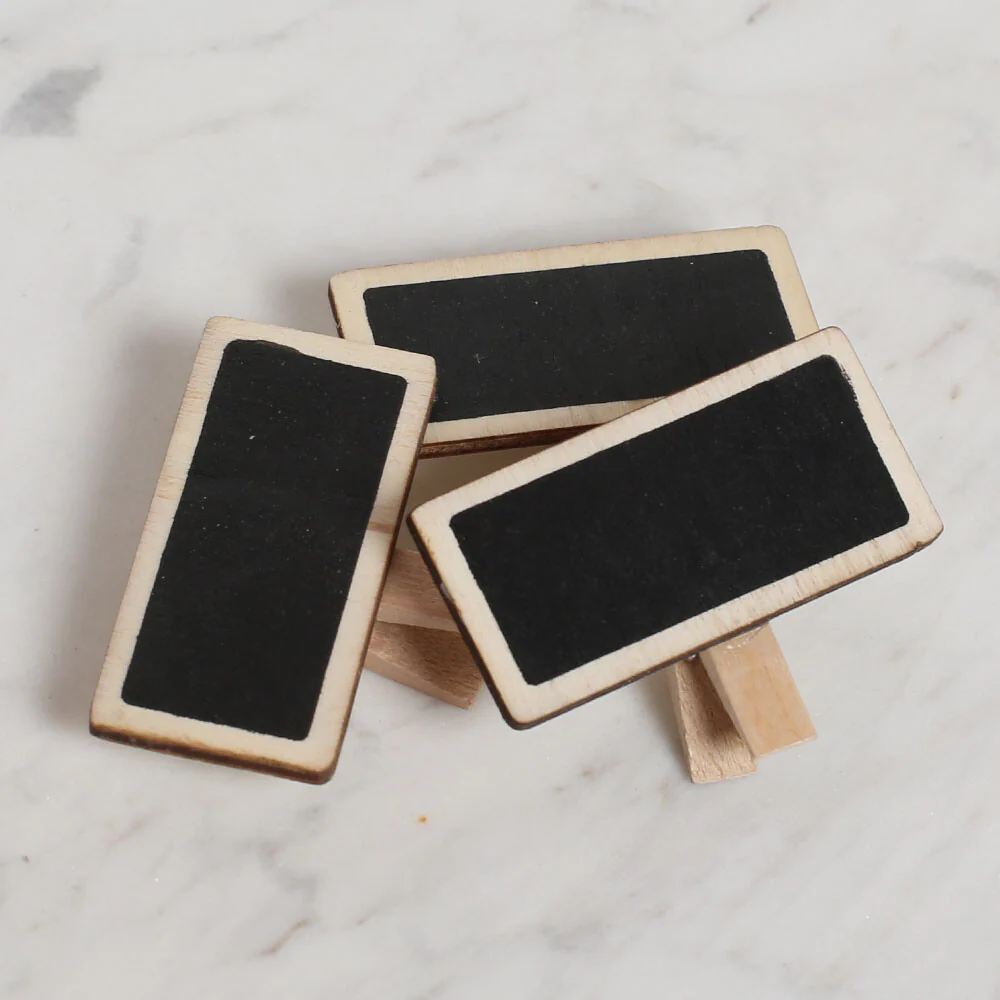 Loren 6 pcs Chalkboard Decorative Pegs, Black - Image 2