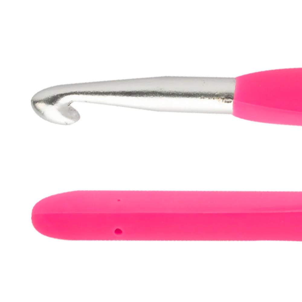 Loren 7 mm Soft Handled Crochet Hook, Pink - Image 2