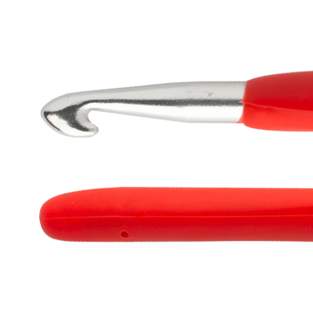 Loren 8 mm Soft Handled Crochet Hook, Red - Image 2