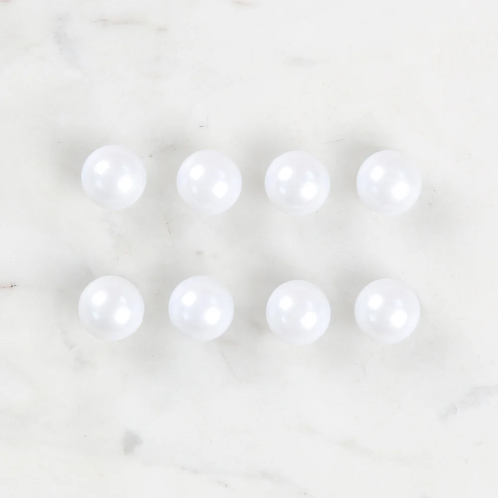 Loren Crafts 8 Pack Button, White - 157 - Image 2