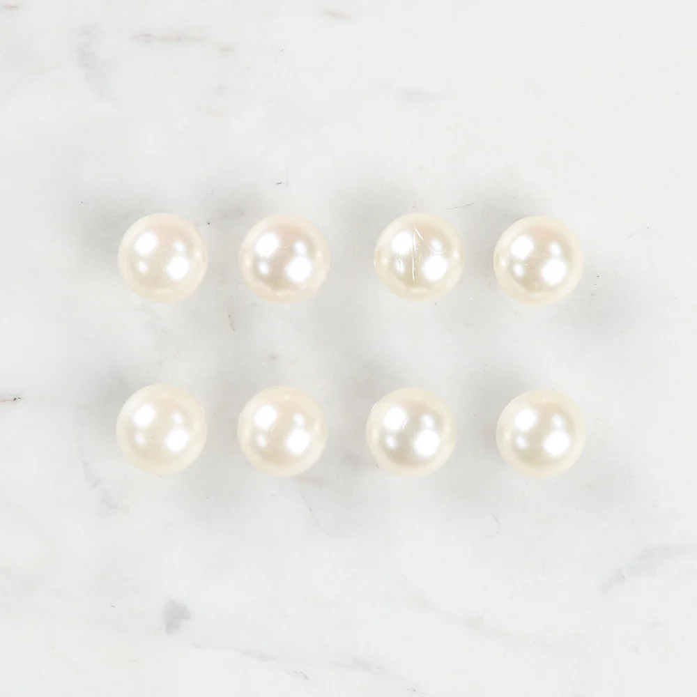 Loren Crafts 8 Pack Button, Cream - 153 - Image 2