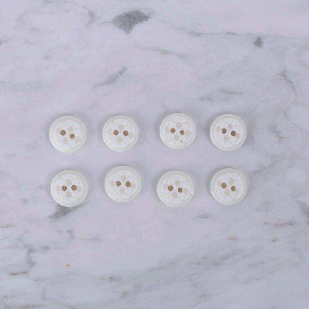 Loren Crafts 8 Pack Soccer Ball Button, White - 0410