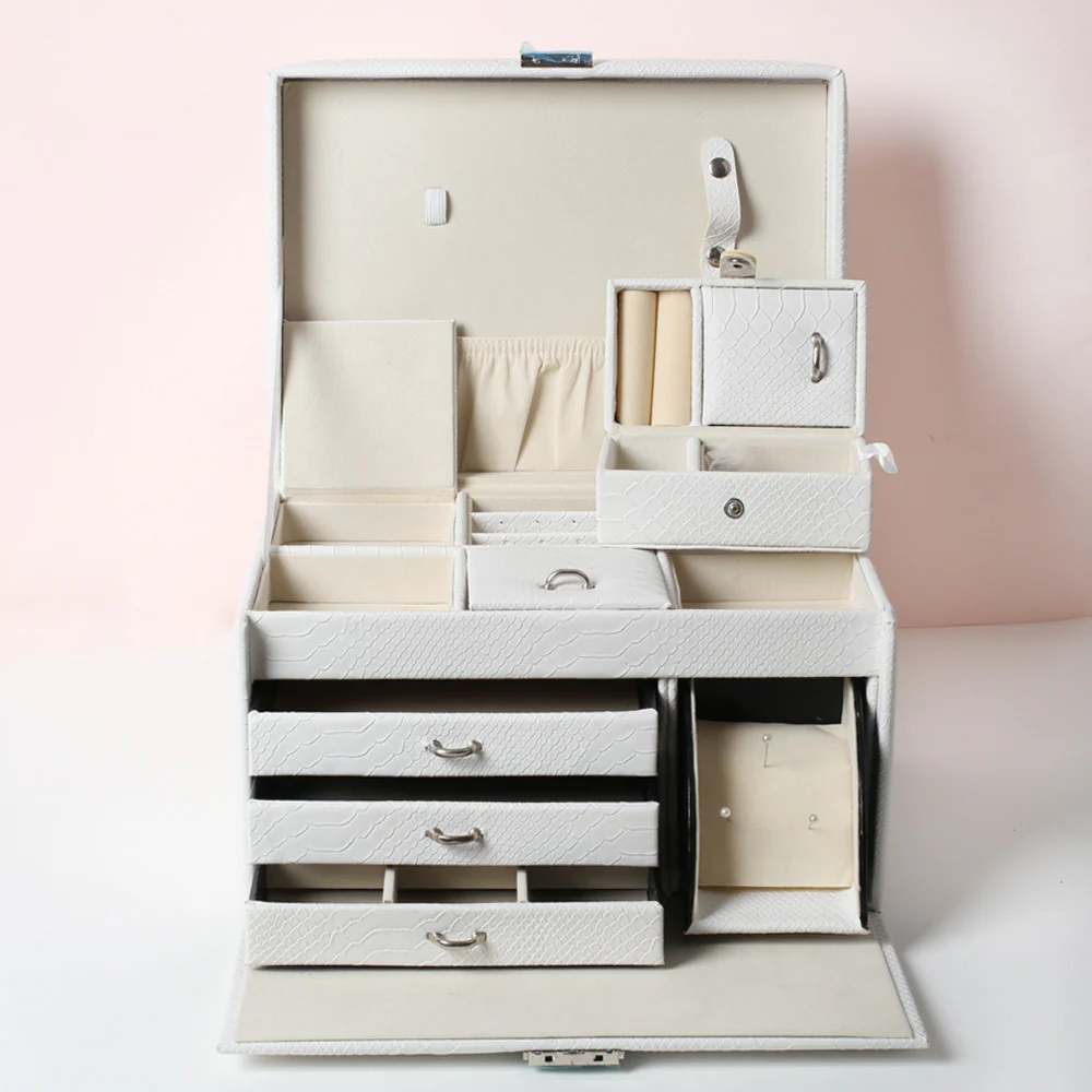 Loren All-Use Leather Box with Drawers, Black - WB.621 - Image 2