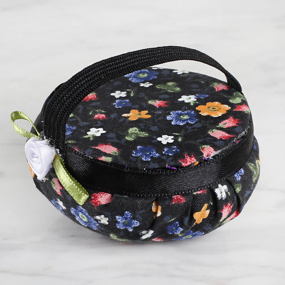 Loren Arm Pincushion, Flower Patterned - Black - Image 2