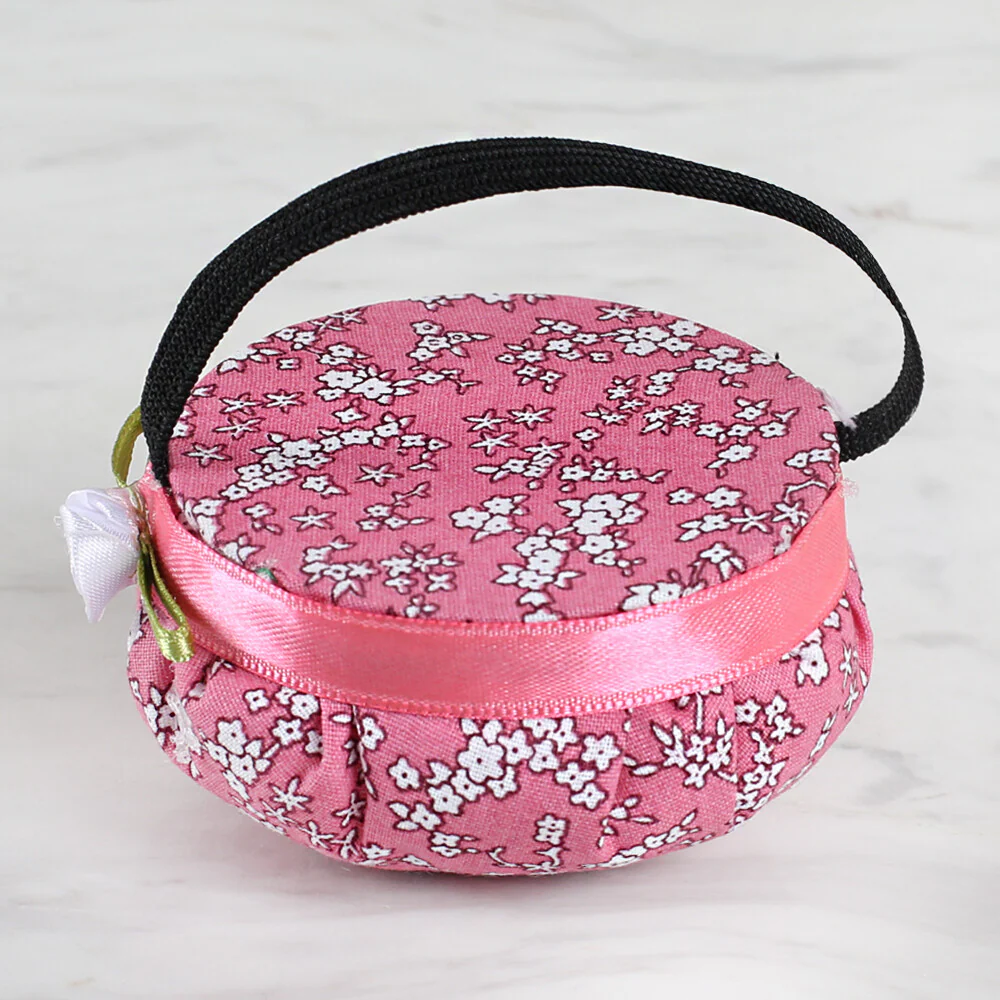 Loren Arm Pincushion, Flower Patterned - Dark Pink - Image 2