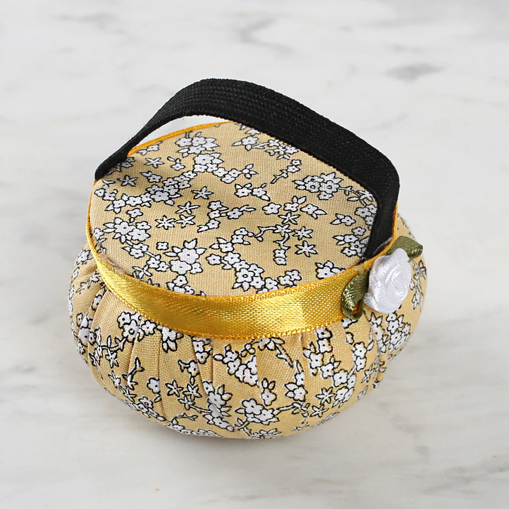 Loren Arm Pincushion, Flower Patterned - Yellow - Image 2