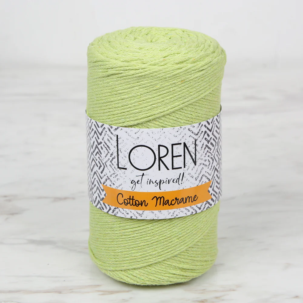 Loren Cotton Macrame Yarn Green - R954