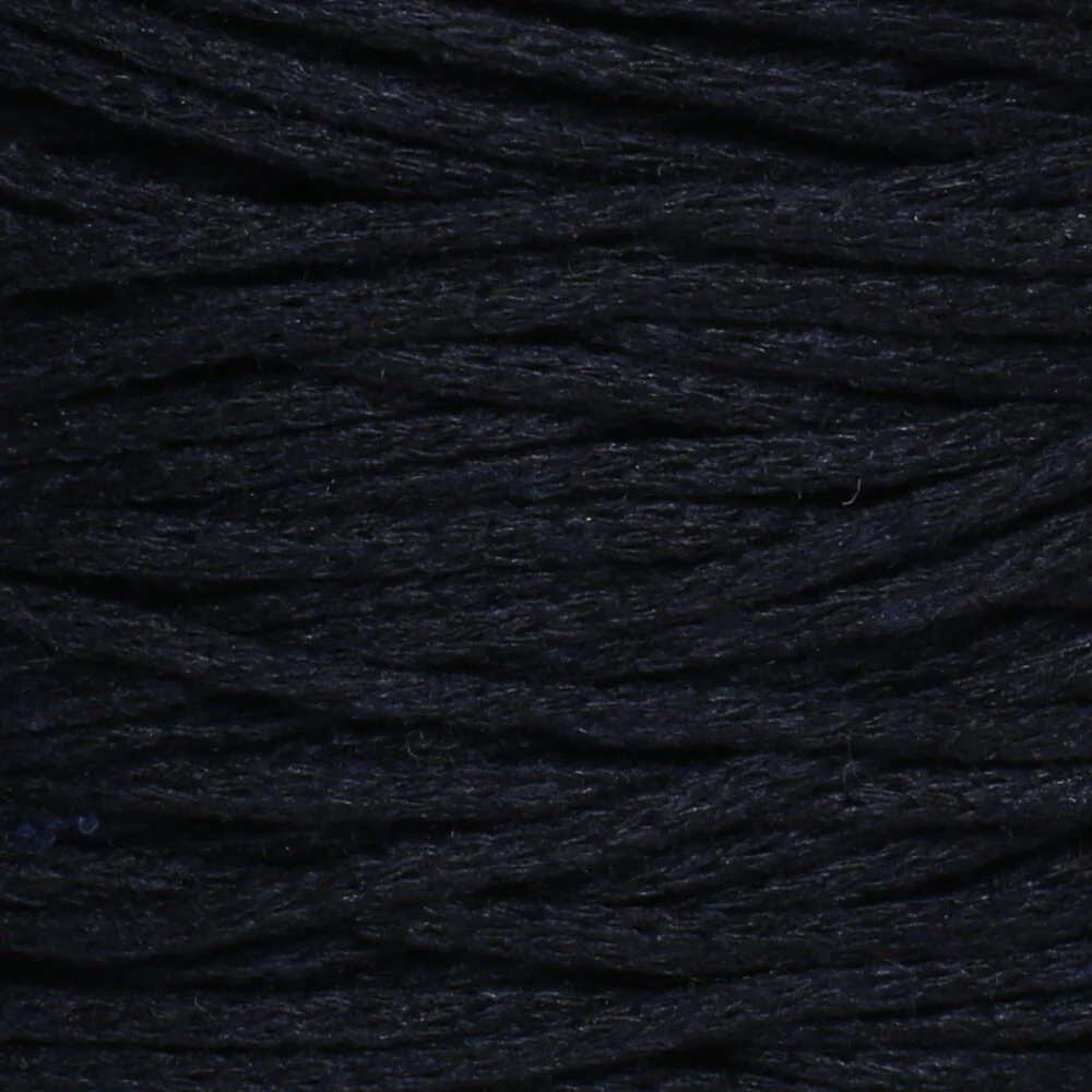 Loren Cotton Macrame Yarn, Navy Blue - R005 - Image 2