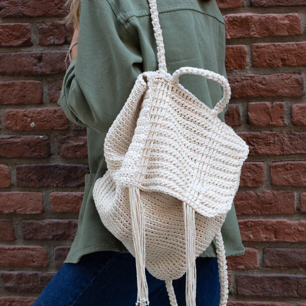 Loren Cotton Macrame Yarn, Orange - R096 - Image 4