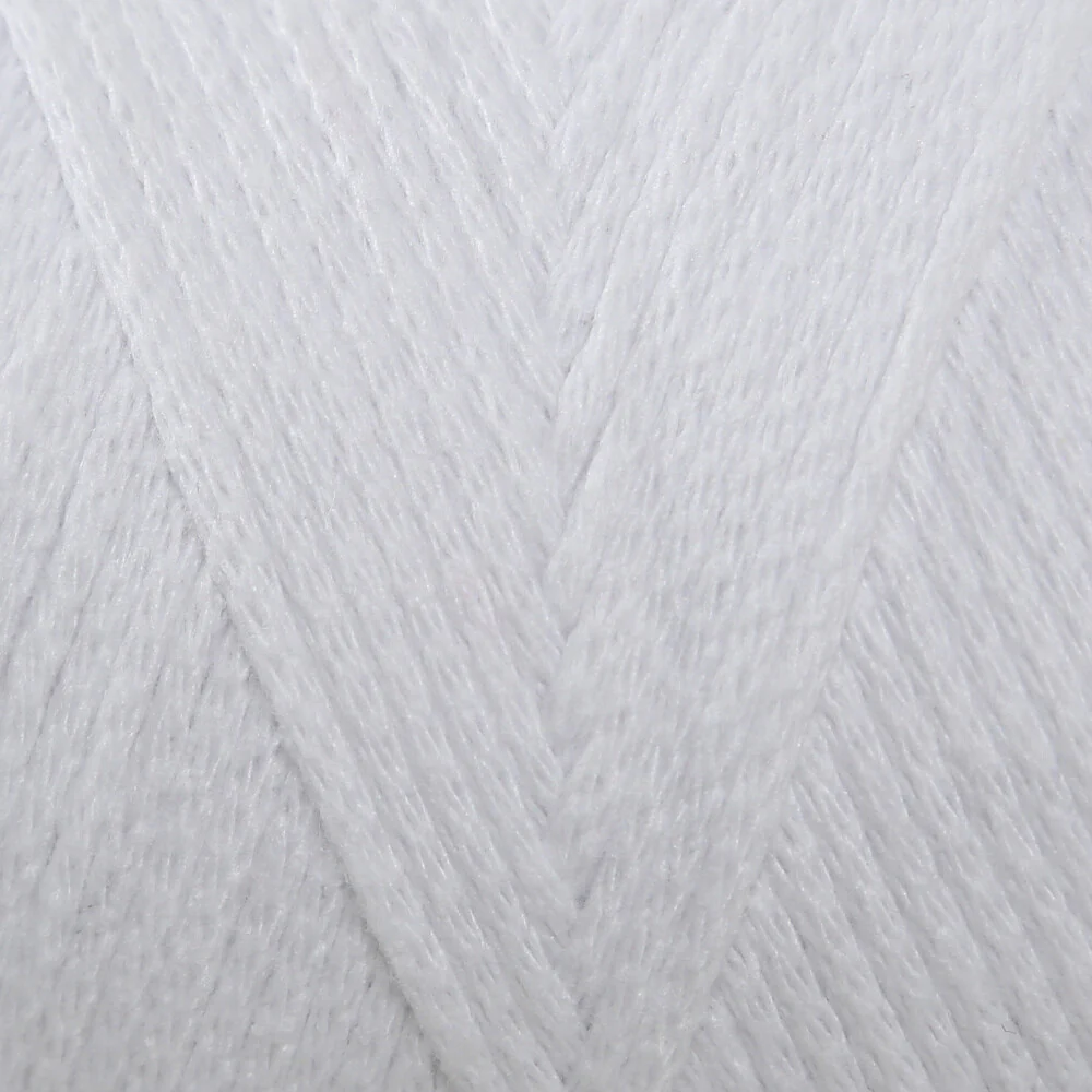 Loren Cotton Macrame Yarn, White - L001 - Image 2