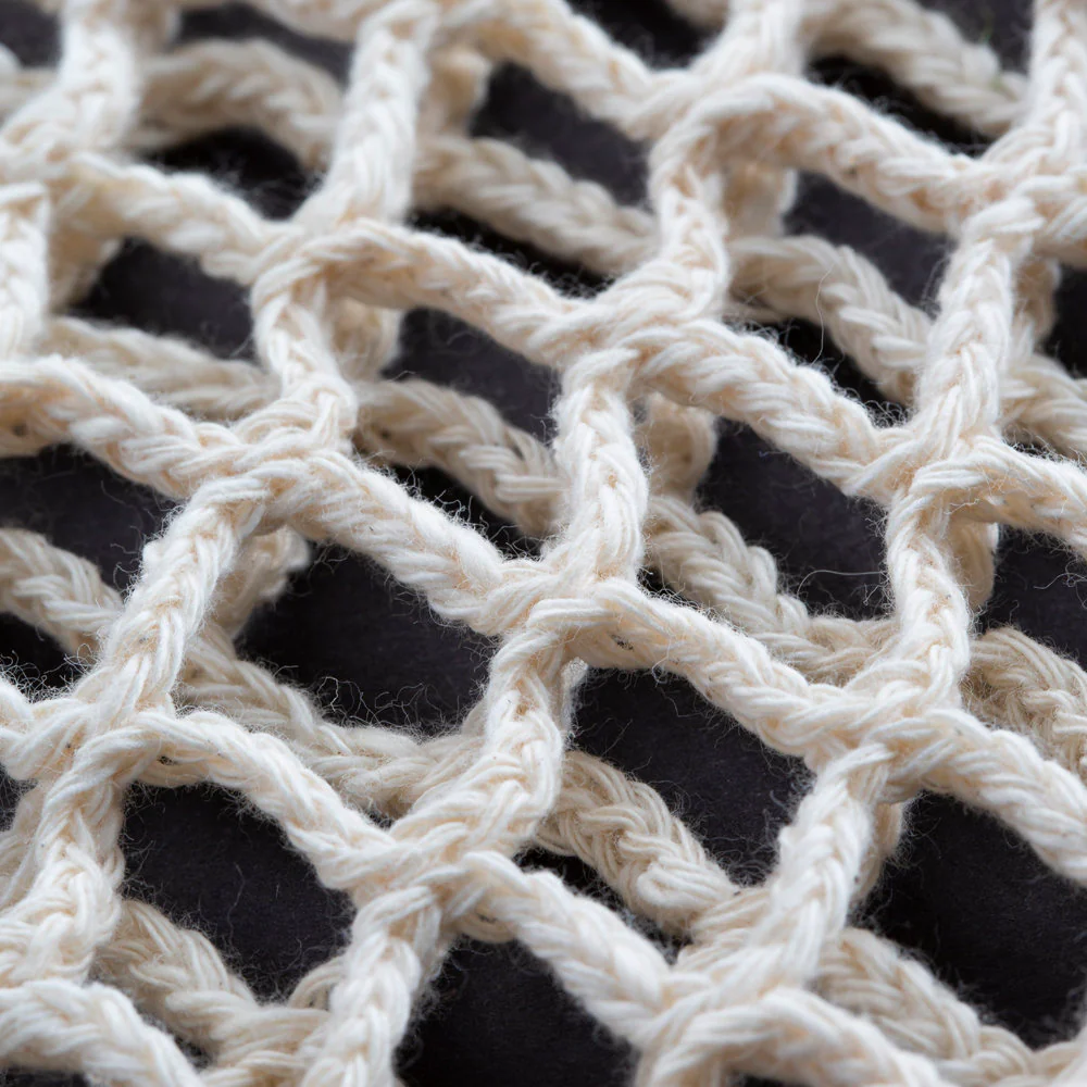 Loren Cotton Mesh Bag, Cream - Image 2
