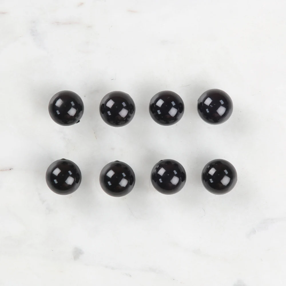 Loren Crafts 8 pcs Button, Black - 140 - Image 2